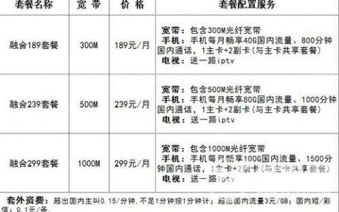 滁州电信手机套餐价格表2023年12月最新版